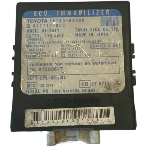 89780-60090 ECU, Immobilizer | HDJ100/UZJ100 Land Cruiser